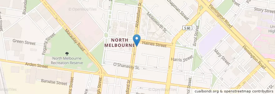 Mapa de ubicacion de Pizza Giuseppe en Australia, Victoria, City Of Melbourne.