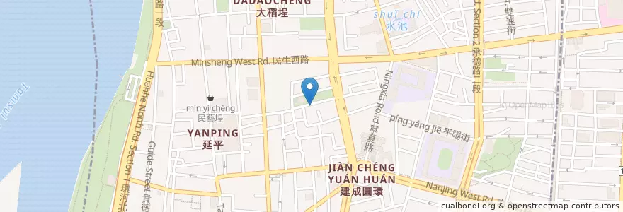 Mapa de ubicacion de 有記名茶 en تایوان, 新北市, تایپه, 大同區.