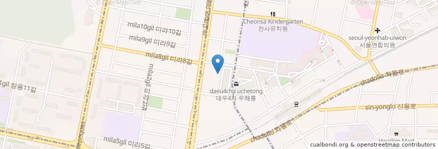 Mapa de ubicacion de 쌍용동 en 대한민국, 충청남도, 천안시, 동남구, 쌍용동.