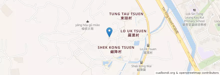 Mapa de ubicacion de San Wai (Shi Wang Study Hall) Public Toilet en China, Hong Kong, Guangdong, New Territories, Yuen Long District.