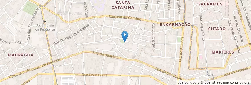 Mapa de ubicacion de Quiosque do Adamastor en Portugal, Metropolregion Lissabon, Lissabon, Großraum Lissabon, Lissabon, Misericórdia.