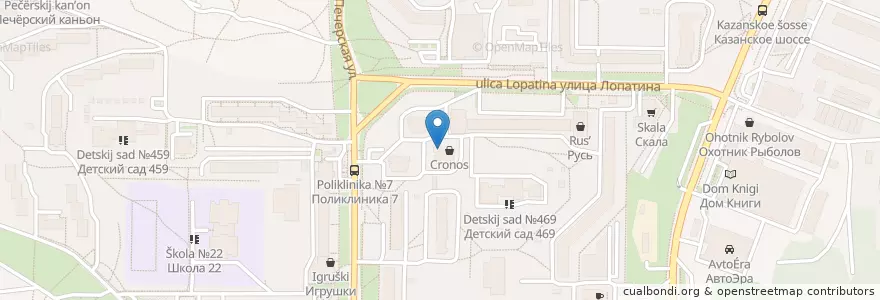 Mapa de ubicacion de Наш доктор en Rusya Federasyonu, Приволжский Федеральный Округ, Nijniy Novgorod Oblastı, Городской Округ Нижний Новгород.