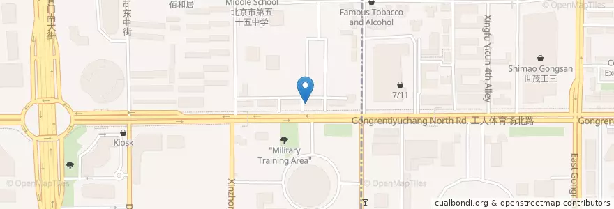 Mapa de ubicacion de 同心阁新疆美食 en چین, پکن, هبئی, 朝阳区 / Chaoyang.