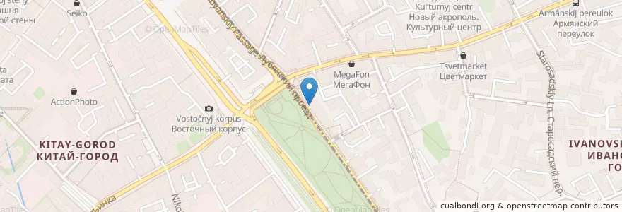 Mapa de ubicacion de Бутчер en روسيا, Центральный Федеральный Округ, Москва, Центральный Административный Округ.