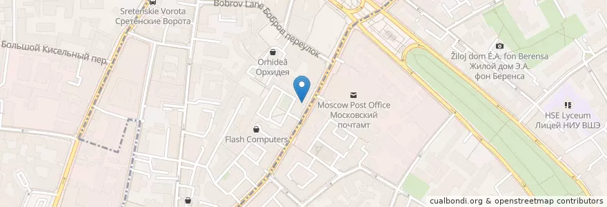 Mapa de ubicacion de Шербет en 러시아, Центральный Федеральный Округ, Москва, Центральный Административный Округ, Красносельский Район.