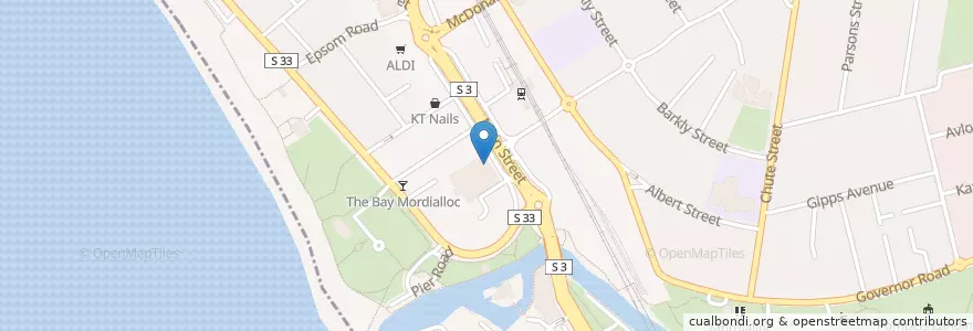 Mapa de ubicacion de Siesta Cafe & Deli en Australie, Victoria, City Of Kingston.