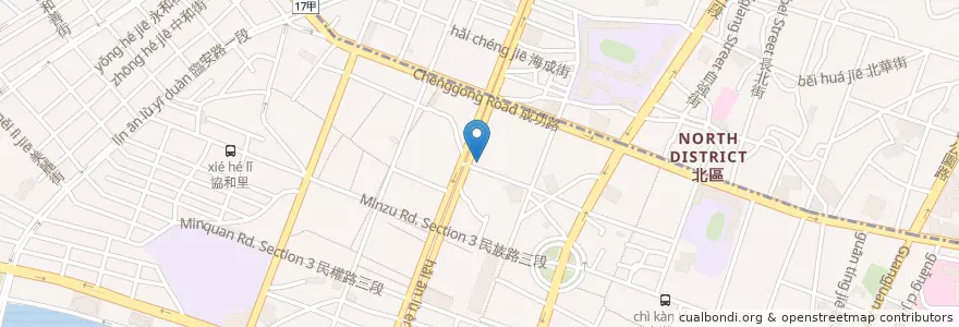 Mapa de ubicacion de 集和堂 en 台湾, 台南市, 中西区.