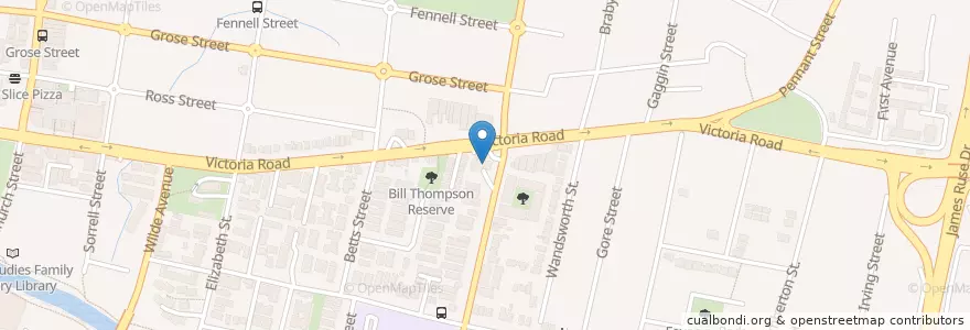 Mapa de ubicacion de 7-Eleven en オーストラリア, ニューサウスウェールズ, Sydney, City Of Parramatta Council.