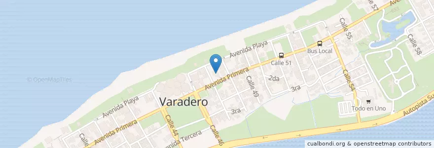 Mapa de ubicacion de El Rapido 47 en Cuba, Matanzas, Cárdenas, Varadero.