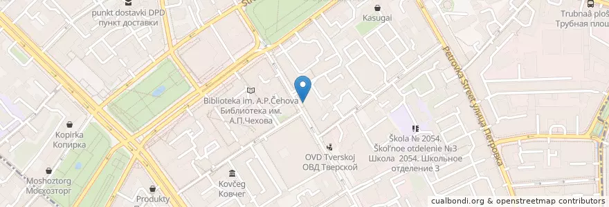 Mapa de ubicacion de Menza en Rusland, Centraal Federaal District, Moskou, Центральный Административный Округ, Тверской Район.