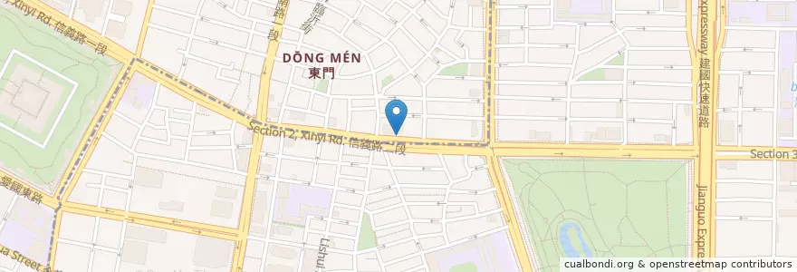 Mapa de ubicacion de 信義連雲街口 en Тайвань, Новый Тайбэй, Тайбэй, Даань.