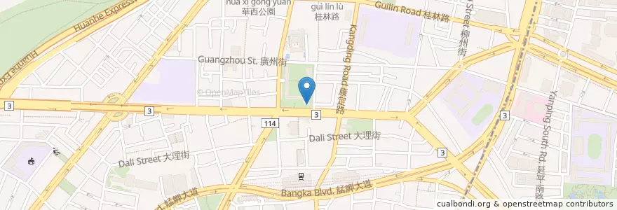 Mapa de ubicacion de 捷運龍山寺站(1號出口) en Taiwan, Neu-Taipeh, Taipeh, Wanhua.