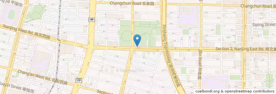 Mapa de ubicacion de 林森公園 en تايوان, تايبيه الجديدة, تايبيه, 中山區.