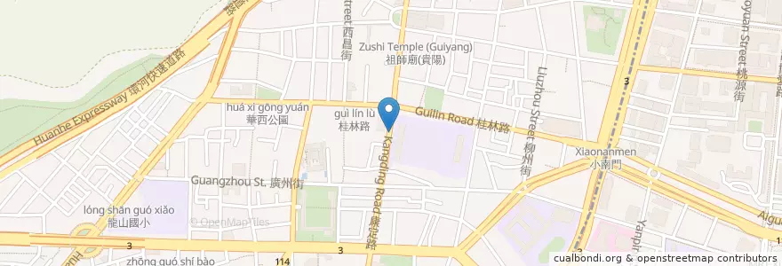 Mapa de ubicacion de 老松國小 en Taiwan, 新北市, Taipé, 萬華區.