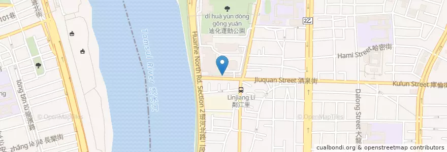 Mapa de ubicacion de 酒泉延平路口 en تایوان, 新北市, تایپه, 大同區.