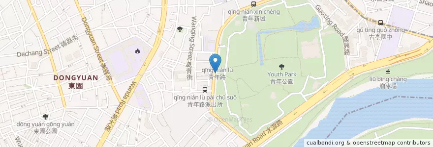 Mapa de ubicacion de 青年公園3號出口 en Taïwan, Nouveau Taipei, Taipei, 萬華區.