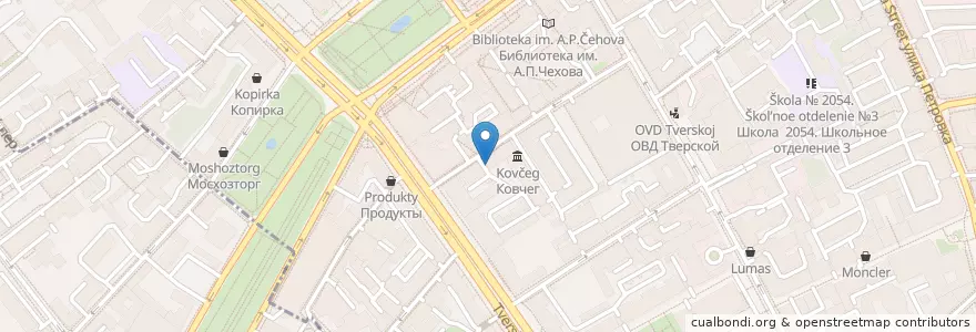 Mapa de ubicacion de Бирхаус en Rusland, Centraal Federaal District, Moskou, Центральный Административный Округ, Тверской Район.