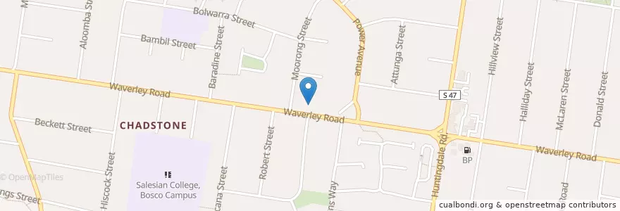 Mapa de ubicacion de Chadstone Church of Christ en Australia, Victoria, City Of Monash.