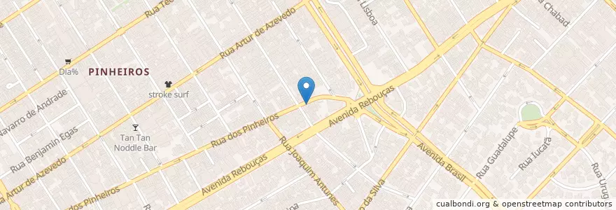 Mapa de ubicacion de Bicicletário Kebab Paris en برزیل, منطقه جنوب شرقی برزیل, سائوپائولو, Região Geográfica Intermediária De São Paulo, Região Metropolitana De São Paulo, Região Imediata De São Paulo, سائوپائولو.