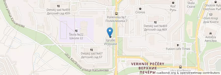 Mapa de ubicacion de Аптека en Rusya Federasyonu, Приволжский Федеральный Округ, Nijniy Novgorod Oblastı, Городской Округ Нижний Новгород.