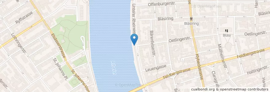 Mapa de ubicacion de Basiliskbrunnen en Suíça, Basel-Stadt, Basileia.
