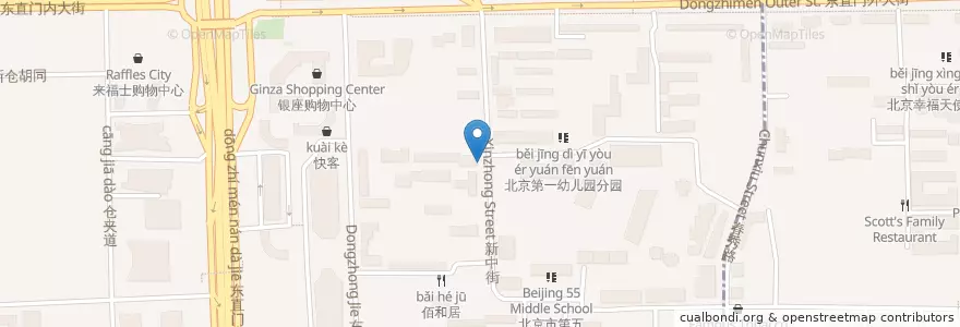 Mapa de ubicacion de 紫菜包饭 en China, Beijing, Hebei, Dongcheng District.