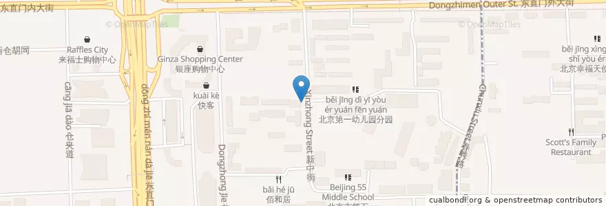 Mapa de ubicacion de 麻记尚品羊汤 en China, Pekín, Hebei, 东城区.
