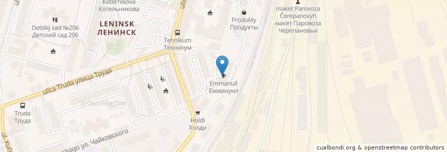 Mapa de ubicacion de Еммануил en Russie, District Fédéral Sibérien, Oblast D'Omsk, Омский Район, Городской Округ Омск.