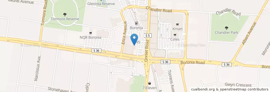 Mapa de ubicacion de Michel's Patisserie en Australia, Victoria, City Of Knox.