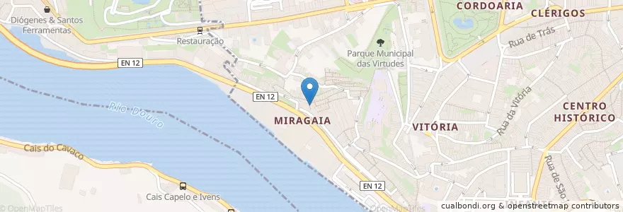 Mapa de ubicacion de Casa Mara en البرتغال, المنطقة الشمالية (البرتغال), Área Metropolitana Do Porto, بورتو, بورتو, Cedofeita, Santo Ildefonso, Sé, Miragaia, São Nicolau E Vitória.
