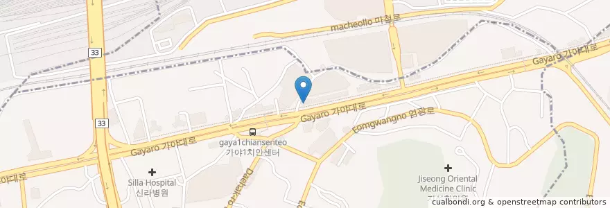 Mapa de ubicacion de McDonald en کره جنوبی, بوسان, 부산진구, 가야동.