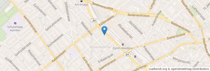 Mapa de ubicacion de Avanti Pizza en Switzerland, Zürich, Bezirk Zürich, Zürich.