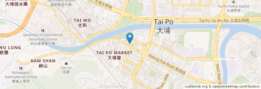 Mapa de ubicacion de Standard Chartered en 中国, 香港 Hong Kong, 广东省, 新界 New Territories, 大埔區 Tai Po District.