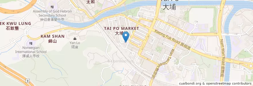 Mapa de ubicacion de 井神 God of Well en 中国, 香港, 広東省, 新界, 大埔區 Tai Po District.