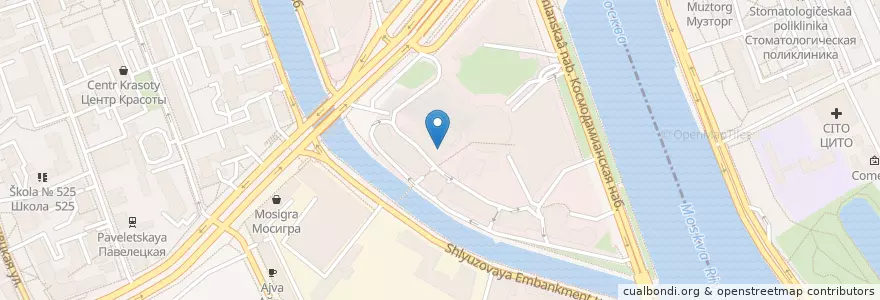 Mapa de ubicacion de Acapella en Rússia, Distrito Federal Central, Москва, Центральный Административный Округ, Район Замоскворечье.
