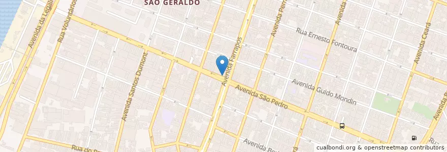 Mapa de ubicacion de Caixa Econômica Federal en 브라질, 남부지방, 히우그란지두술, Região Metropolitana De Porto Alegre, Região Geográfica Intermediária De Porto Alegre, Região Geográfica Imediata De Porto Alegre, 포르투알레그리.