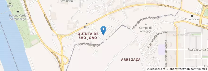 Mapa de ubicacion de A Tasquinha do João en 葡萄牙, Centro, Baixo Mondego, Coimbra, Coimbra, Sé Nova, Santa Cruz, Almedina E São Bartolomeu.