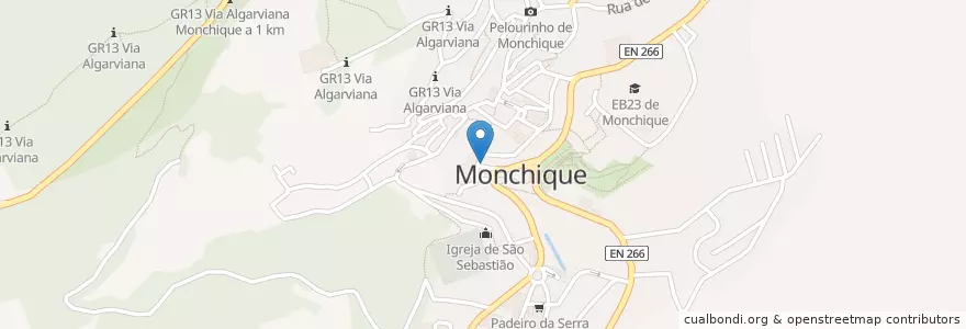Mapa de ubicacion de Café da Vila en 葡萄牙, Algarve, Algarve, Faro, Monchique, Monchique.