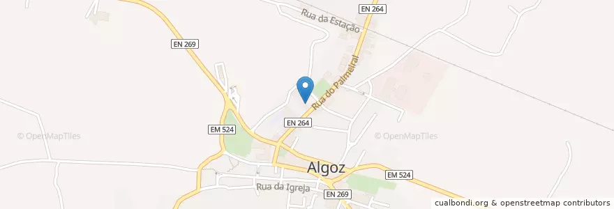 Mapa de ubicacion de CTT Algoz en ポルトガル, Algarve, Algarve, Faro, Silves, Algoz E Tunes.