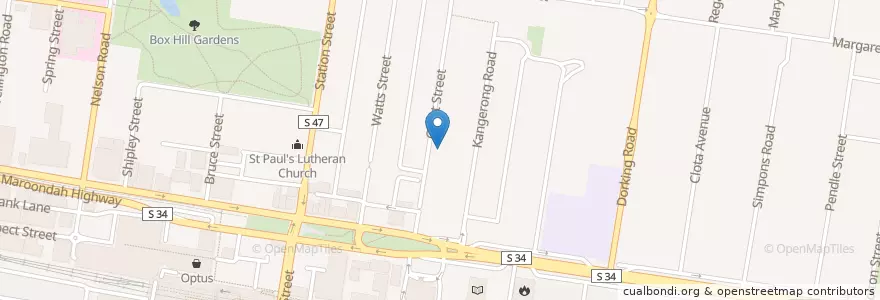 Mapa de ubicacion de ECC Court Street en Australië, Victoria, City Of Whitehorse.