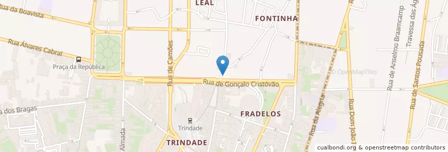 Mapa de ubicacion de Big Ben en البرتغال, المنطقة الشمالية (البرتغال), Área Metropolitana Do Porto, بورتو, بورتو, Cedofeita, Santo Ildefonso, Sé, Miragaia, São Nicolau E Vitória.