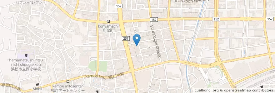 Mapa de ubicacion de 串とも en اليابان, شيزوكا, 浜松市, 中区.