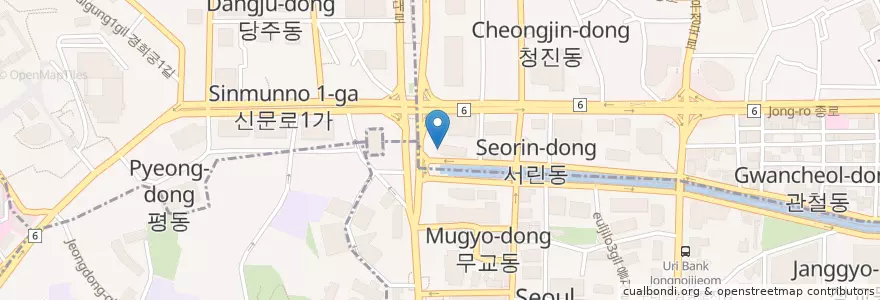 Mapa de ubicacion de Public TV Studio en Güney Kore, Seul, 종로1·2·3·4가동.