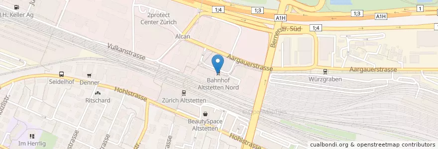 Mapa de ubicacion de Bancomat ZKB en Schweiz, Zürich, Bezirk Zürich, Zürich.
