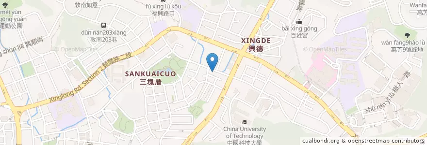 Mapa de ubicacion de 黑丸嫩仙草 en 台湾, 新北市, 台北市, 文山区.