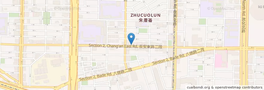 Mapa de ubicacion de 溫州大餛飩 en Taiwan, New Taipei, Taipei, Zhongshan District.