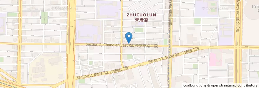 Mapa de ubicacion de 榮華包子 en تایوان, 新北市, تایپه, 中山區.