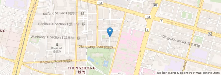 Mapa de ubicacion de 一鍋一燒 en تايوان, تايبيه الجديدة, تايبيه, 中正區.