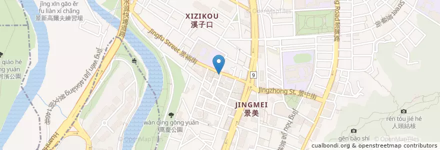 Mapa de ubicacion de 巧沛東方美漢堡/三明治 en 臺灣, 新北市, 臺北市, 文山區.