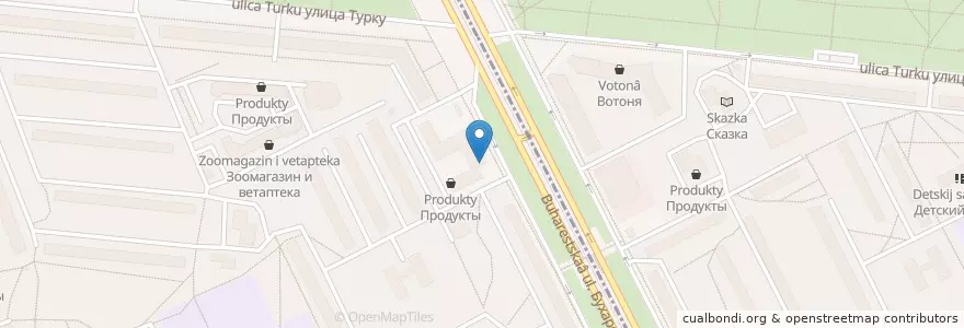 Mapa de ubicacion de Iverioni en Rusia, Северо-Западный Федеральный Округ, Óblast De Leningrado, San Petersburgo, Фрунзенский Район.